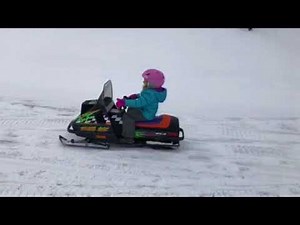 4 year old's first Ride on her Arctic Cat kitty cat