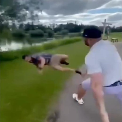 Golfer gets tossed into pond like a rag doll during wild fight over pace of play