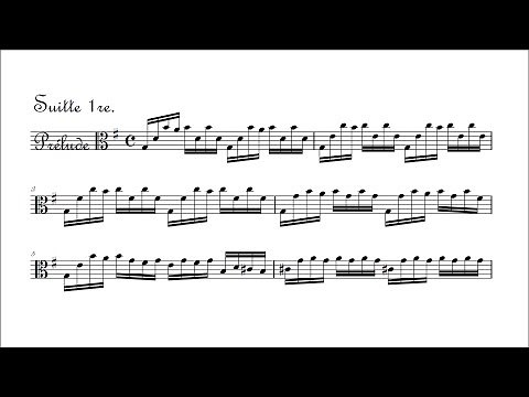 Bach - Cello Suite #1 for Viola (Score)