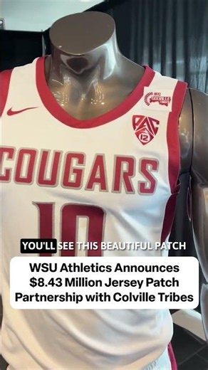 WSU Athletics Announced $8.43 Million Jersey Patch Partnership #shorts #washingtonstate #wsu