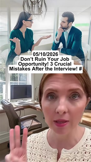 🚫 Don’t Ruin Your Job Opportunity! 3 Crucial Mistakes After the Interview! 💼 #JobInterview #CareerTips #JobSearch #fyp #LearnOnTikTok #TikTokLearningCampaign #interviewtips #foryou #foryoupage #explore #TechTips #careeradvice #trending #nfl #TikTokUSA