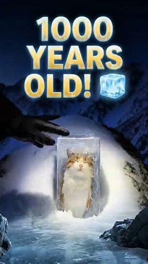 We found a 1,000-year-old Frozen Legend...🧊🐈🦉 #shorts #magic #cute