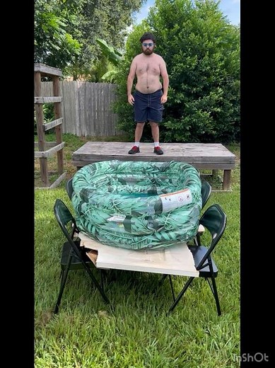 Jumping splash onto the extreme pool ( AEW STING STYLE )