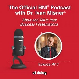 BNI Podcast #917 Show and Tell in Your BNI Presentations Specific is terrific. In this episode, I talk about using props to highlight the Least Common Denominators of your business. It is a powerful way to help members remember what you do. I share real examples from a variety of professions. 🎧 https://bit.ly/4eBJEsw #BNIPodcast #IvanMisner #NetworkingTips #BNIPresentation | Ivan Misner
