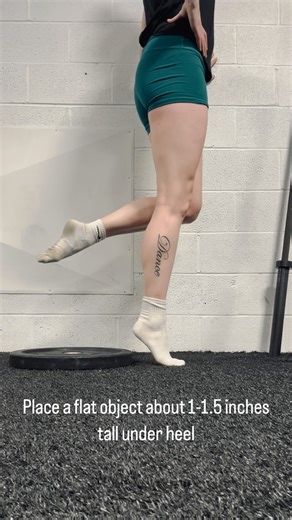 Need to work on dancing higher on the balls of the feet or have higher heels on steps ? Grab a small text book, roll up a yoga mat or grab a plate and try this exercise. Feel free to start on two feet and work your way to one leg :) Try to go as high as you can on the ball of the foot keeping centered ! | Highland Wellness and Strength