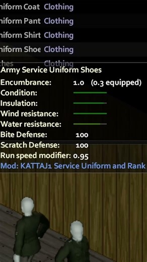 Army Service Uniform And Rank Patches Armor Pack Project Zomboid Short Mod Showcase