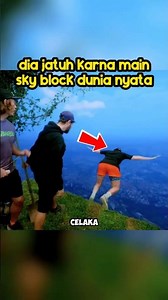 Because of this man's chicken, he jumped from a real-world sky block!!