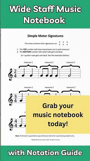 Wide Staff Grand Staff Piano Notebook – For Kids & Adults