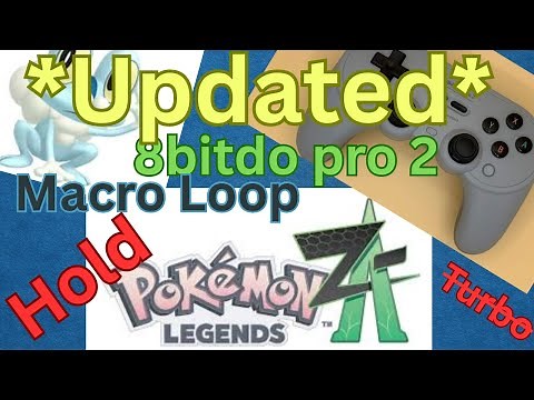 *UPDATED* 8bitdo pro 2 controller macro loop shiny hunting in Pokemon Legends ZA