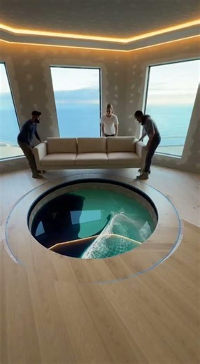 Living Room With Ocean Floor 😱 #transformyourhome #home #restoration