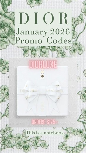 Dior January 2026 promo codes 💐 #dior #diorbeauty #diorpromocodes #makeup #luxury #luxurybeauty