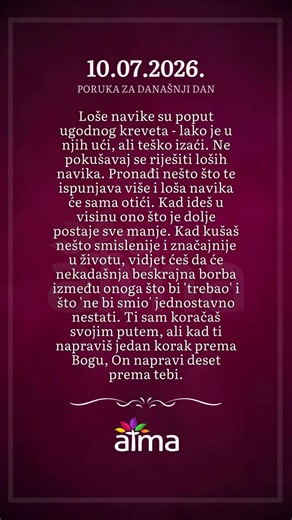 ATMA Poruka dana 10.7.2026.