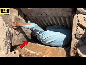 Crusher Jammed with Huge Rocks! 😳 Machine Struggles Under Pressure