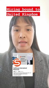 Hiring bound to United Kingdom Mga care workers Agency Staffhouse International Resources #job #JobSearch #jobs #OFW | Abegail Zeta Jose