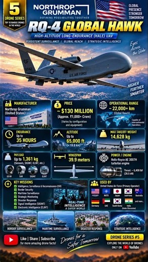 RQ-4 Global Hawk 🚁 | Price, Range, Endurance & Full Facts!