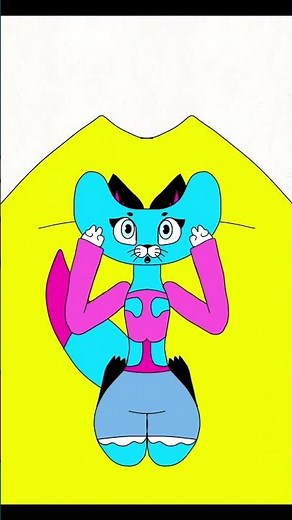 Kitty cat meme cyan is cute (rainbow friends) chapter 2 #animation #flipaclip