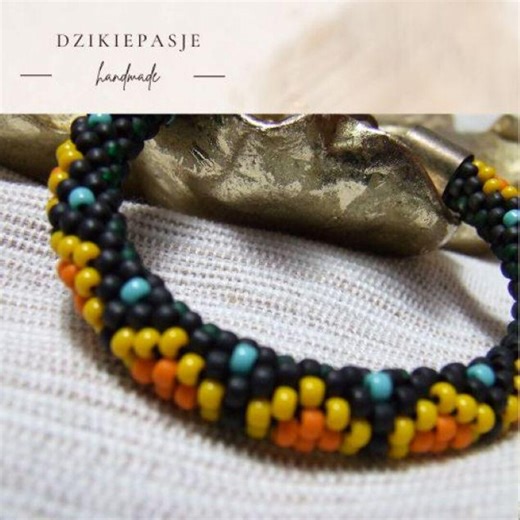 Crochet Beaded Cord Bracelet - Etsy Australia