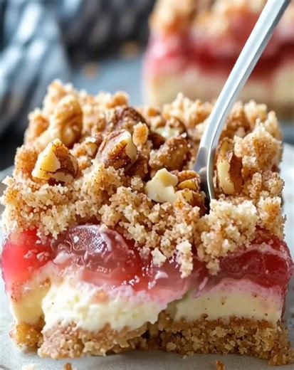 Creamy Rhubarb Cheesecake Crumble Bars ingredients: 2 cups all-purpose flour (For a gluten-free version, use almond flour.) 1 teaspoon baking powder 1/2 teaspoon salt ... Full Recipe in Coʍmеոτ 💬 | Optimal Recipes