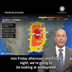 623K views · 5.5K reactions | Over 100 million are at risk of damaging and dangerous severe weather Friday and Saturday, with over two dozen tornadoes possible on Friday afternoon. AccuWeather's Bernie Rayno breaks down which areas could see the worst of the storms. | AccuWeather | Facebook