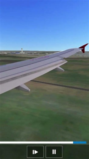 Air India plane landing view window seat