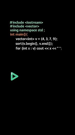 Sorting and Reversing in C++ vectors #shorts