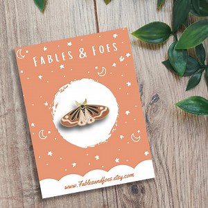 Brown Moth Enamel Pin | Neutral Autumnal Brown Mini Brooch | Witchy Magical Gift for Backpacks, Bags, Jackets and Lanyards - Etsy Canada