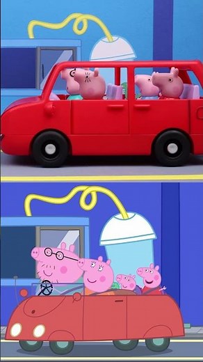 Peppa Pig Histoires CONTRE Jouets: Désastre au Drive!