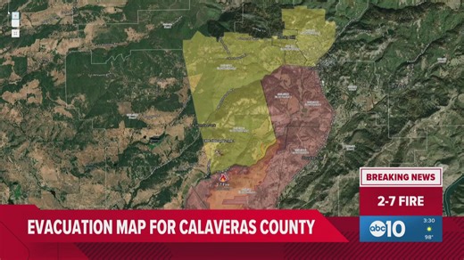 A wildfire in Calaveras County has prompted evacuation orders for some communities. The orders come as the 2-7 Fire burns northeast of Six Mile Road | ABC10