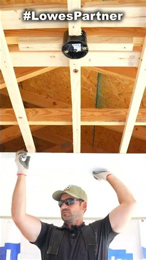 DIY porch ceiling makeover with vinyl soffit from Lowe’s! #LowesPartner #LowesProject #ad