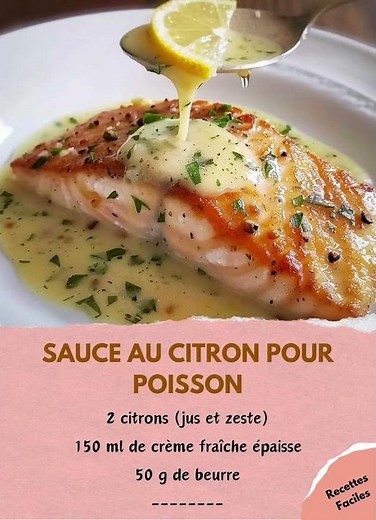 Sauce au citron pour poisson