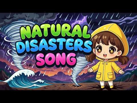 Natural Disasters Song for Kids | Earthquake Volcano Tsunami Tornado | KinderLingo