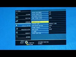 My Panasonic PT-VZ580U Settings