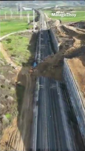 Así avanzan, desde el aire, las obras en Álora por el corte del AVE entre Málaga y Madrid