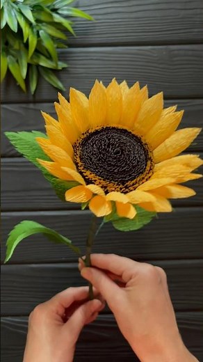 How to make Sunflowers 💥 Crepe Paper Flowers 💥 DIY Paper Craft 💥 Home Decor Tutorial