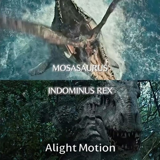 Mosasaurus VS Indominus rex | #fyp #alightmotion #jurassicworld