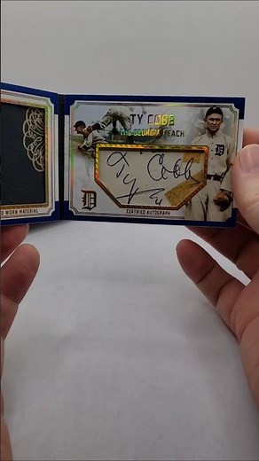 Ty Cobb Cut Autograph / Jumbo Material Custom Booklet Created!