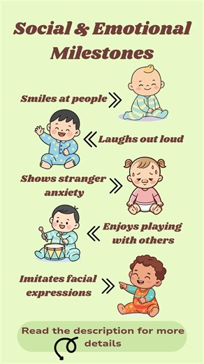 Social & Emotional Milestone for 0-12 Months baby👶🥰❤️ #shorts