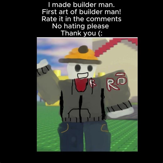 I Drew Builder Man #shorts #art #builderman #roblox