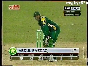 Abdul Razzaq 89 off 40 Balls - 9 Fours & 5 Sixes - Vs New Zealand 2004