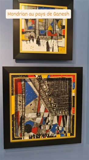 Exposition à l' Alliance framçaise de Madras# AlliancefrancaiseMadras #fabsindia #fabvisites #expopeinture #cahiersducinema #sriThotaTharrani #chennai | Les Visites de Fabienne