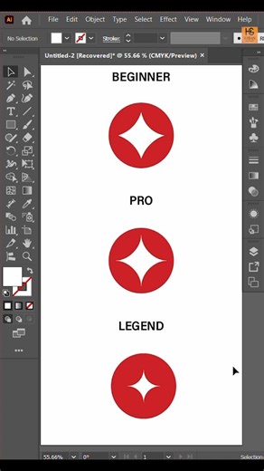 Vector Coin Design in Illustrator ⚡ Beginner vs Pro vs Legend #shorts