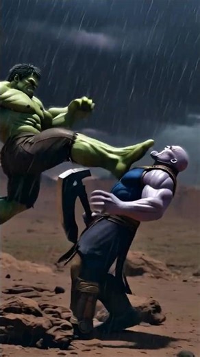 Hulk vs Thanos fighting scene #hulk #thanos #avengers #fypシ #viral