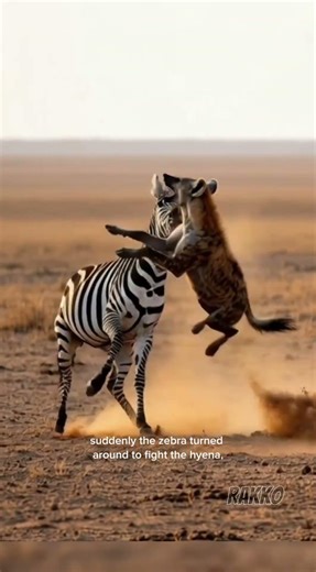 Zebra Rampage! Brutal Attack Turns Back Hyena in Savanna