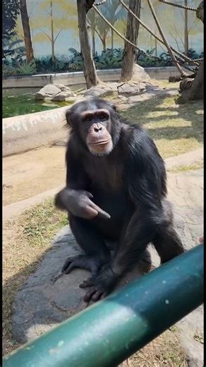 Mono levanta el dedo de en medio en el zoológico #mono #grosero #zoologico | El Diario De Un Vaquero