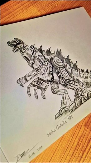 Ready Player One Mecha Godzilla Speed drawing #godzilla #mechagodzilla #art #tutorial #howtodraw