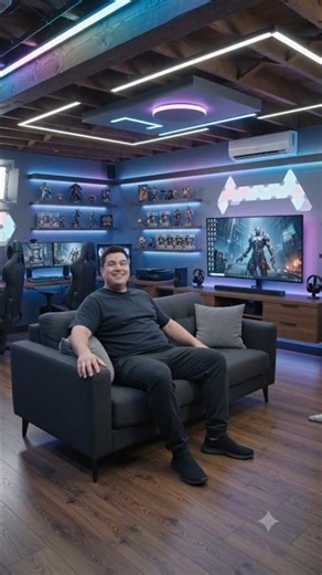 Dream Gaming Basement 🎮. #transformyourhome #gamingroom