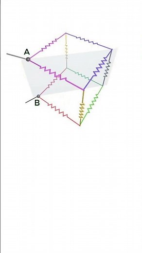 Equivalent Resistance of Cube - Fastest Way to Solve #jeephysics #neetphysics #physicsanimation