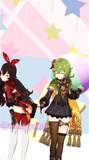 [MMD 原神] Amber and Collei-Ketsu Drum-Genshin Impact #amber #collei #genshinimpact #mmd原神