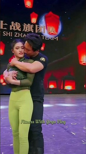 Acroyoga with Romantic Dance 💖 Fitness With Yoga Vlog ❣️ #shorts #yoga #acroyoga #shortvideo #dance