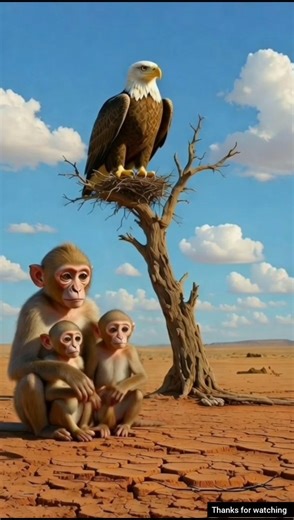 The Monkey Who 😱 Stole Meat to Save His Children #ai #story